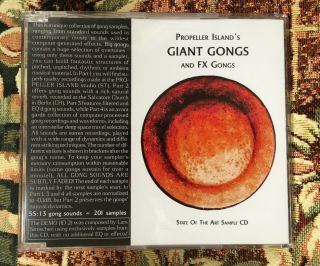 Propeller Island Giant Gongs Audio Cd Cdda Samples Sound Library 1997 Rare