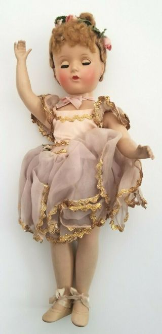 Vintage Madame Alexander 14 " Ballet Ballerina Doll Purple Tutu 1940s Rare