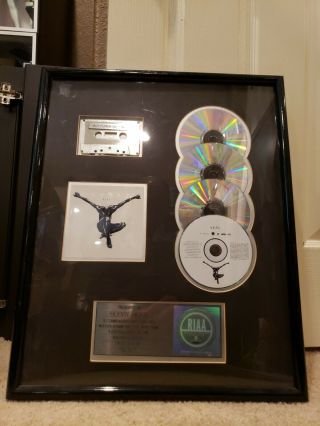 Commemorate Riaa Certified Multi - Platinum Award Seal R&b Rare Framed