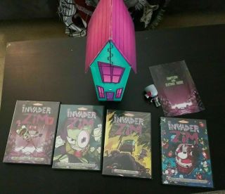Invader Zim Box Set -,  Rare,  With Gir Figure,  House,  Dvds