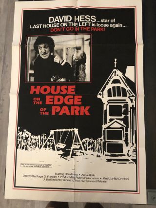 House On The Edge Of The Park - One Sheet/rare - Rare - Poster - Red Lettering Rare