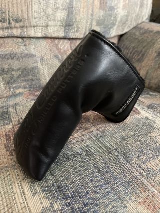 Scotty Cameron Custom Shop Leather Putter Blade Head Cover Black Rare Nr