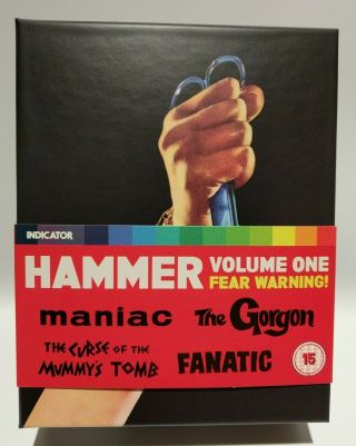Hammer Volume One: Fear Warning [indicator] (le Blu - Ray Box Set) Rare Oop