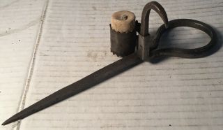 Mining - Selder (?) Miner’s Candlestick - Marked ‘’pat.  June17,  90’’ (1890) - Rare