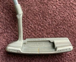 Extremely Rare Nickel Ping Anser 2 Putter,  Beni,  35.  5 In.