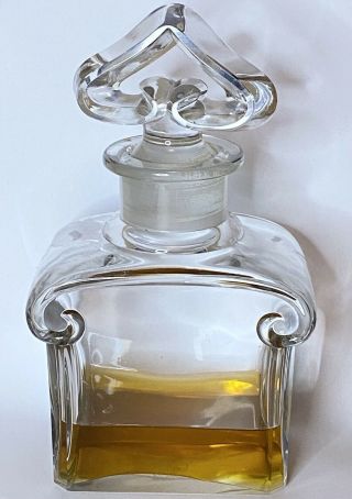 Rare Baccarat France Crystal 8 " Perfume Bottle Guerlain Mitsouko 1/4 Full Nr