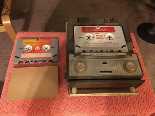 Rare Rca Iyb29a Tube Tape Cartrdige Player Recorder W/ Two Cartridges