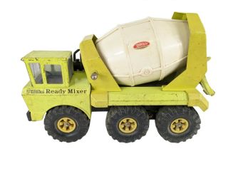 Mighty Tonka 1970s Ready Mixer Cement Truck Tandem Axle Lime Green Rare Usa