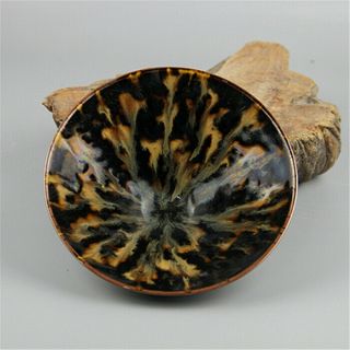 Rare Chinese Antique Song Dynasty Tortoise Shell Glaze Porcelain Hat Bowl