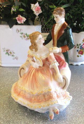 Rare Royal Worcester Double Figurine " A Gift Of Love " Ltd Ed - Cond