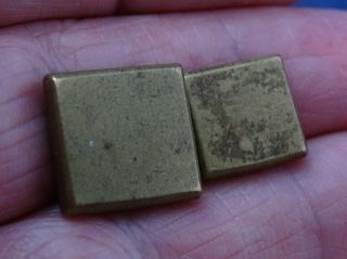 RARE Matching Antique c1775 Brass Coin Weights for 1 & 1/2 Guineas Marked 