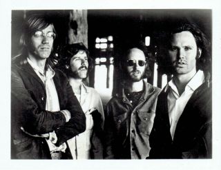 Rare 1971 Press Photo Rock Band " The Doors " With Jim Morrison Poses For Studio