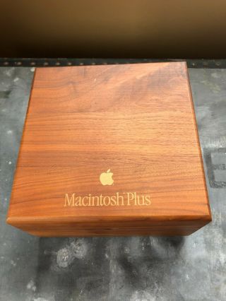 Apple Macintosh Plus Wood Wooden Floppy Disc Case Box Vintage Rare 8 X 5 1980s