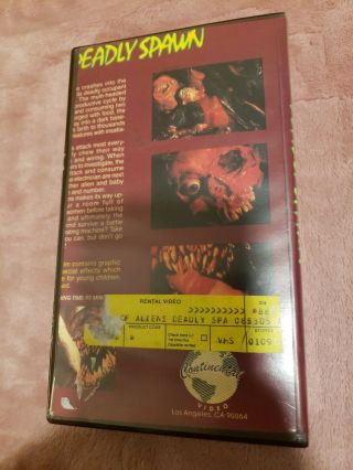 Return of the Alien ' s Deadly Spawn 1985 RARE VHS HORROR GORE Continental Video 2