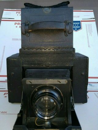 Rare Antique Folmer & Sghwing 3a 1907 - 1926 Kodak Folding Curtain Aperture Camera