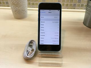 Rare Apple Iphone 5c - Ios 7.  0.  4 - 16gb - Blue  A1456 (cdma,  Gsm)