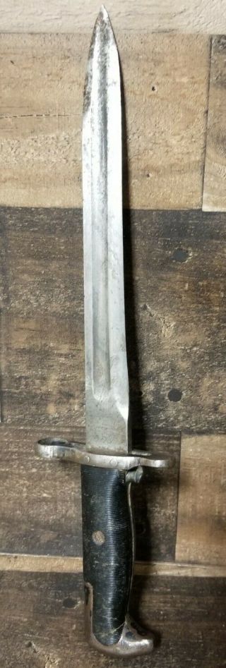 Rare Wwii Ww2 Springfield 14 " Bayonet Military Knife " U.  C.  " Uos Dated 1942