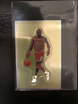 91 - 92 Panini Sticker Michael Jordan 190 Gold Foil Rare