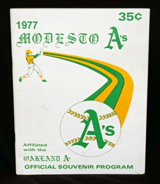 Rare Rickey Henderson Minor League 1977 Modesto A 