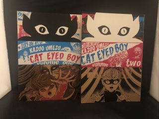 Cat Eyed Boy Vol.  1 & Vol.  2 Viz Signature Manga - Kazuo Umezu Rare 1st Print