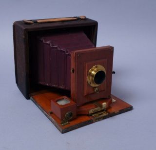 Rare Antique Rochester Optical Pony Premo E Red Bellows Box Camera