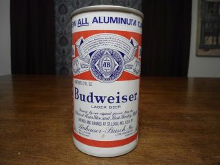 Unique 227 - 10 Budweiser Test Zip Tab Beer Can With Rare Overprint Or Misprint