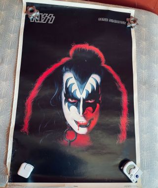 Kiss Poster Gene Simmons Solo Album Cover 1978 Aucoin Era Vintage/rare