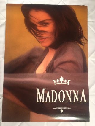 Madonna Like A Prayer Rare B2 Promo Poster Japan Warner Pioneer Herb Ritts Photo