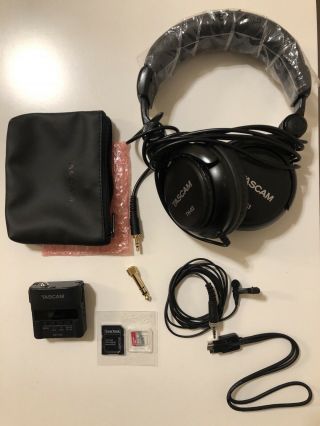 Tascam Dr - 10l With Mic,  Headphones,  Sandisc Card - (rarely)