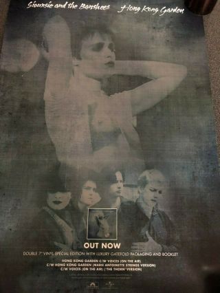 Very Rare Siouxsie & The Banshees Hong Kong Garden Ltd Edition Poster & Single