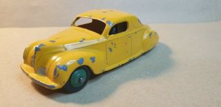 Dinky 39c Lincoln Zephyr.  Very Rare Yellow With Green Hubs.