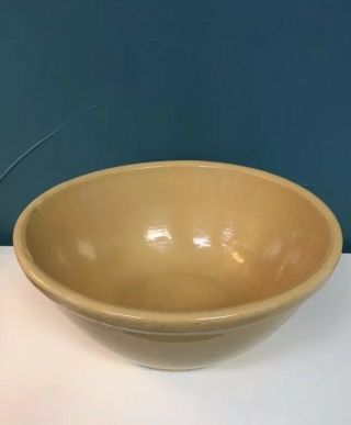 Rare Antique Xl Large Yellow Ware Bowl Stoneware 14.  5 " Pottery Unmarked Vintage