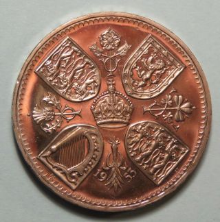 1953 Great Britain 5 Shillings Proof Coin Queen Elizabeth Coronation Uk Rare