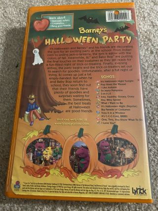 Barney’s Halloween Party RARE Screener VHS 3
