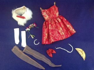 Rare Vintage Ideal Tammy Doll Fur & Formal Outfit Complete And Very