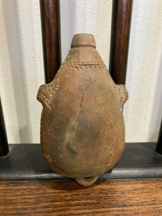 Rare old (?) Confederate CSA pottery or clay powder flask 2