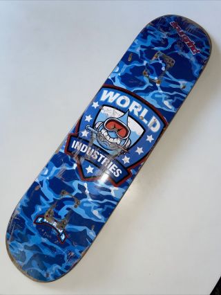 Rare Vintage World Industries Wet Willy Skateboard Deck Soul Grind