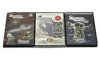 England Patriots 3 Games To Glory 1 2 & 3 Rare Oop I Ii Iii Bowl Dvds