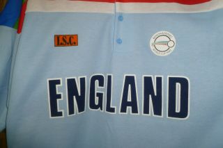 Rare England Cricket Team Shirt World Cup WC 1992 Blue Jersey Men Size L Large 2
