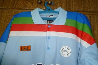Rare England Cricket Team Shirt World Cup WC 1992 Blue Jersey Men Size L Large 3
