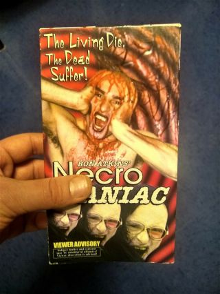 Necromaniac Schizophreniac 2 Vhs Horror Rare Video Outlaw Htf Ron Atkins