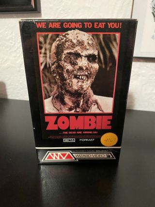 Zombie Lucio Fulci Wizard Video Beta Tape Italian Horror Vhs Rare Zombi Big Box