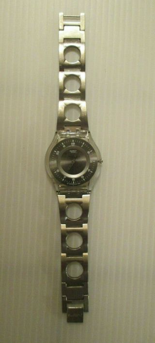 Vintage Rare Swatch Ag 1999 Slim Skeleton Sports Watch