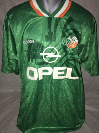 Republic Of Ireland Home Shirt 1994/95 42/44 Chest Rare And Vintage