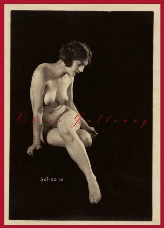 Vintage 1920 Rare Nude Artistic Photo Albert Arthur Allen Jazz Age Beauty