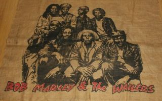 Huge Rare Bob Marley And The Wailers Burlap Poster Wall Hanging 51x40