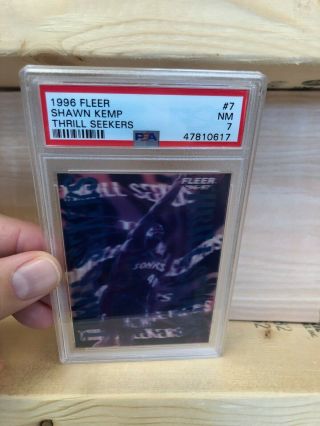 Shawn Kemp 1996 - 97 Fleer Thrill Seekers (psa 7) 7 Ultra Rare