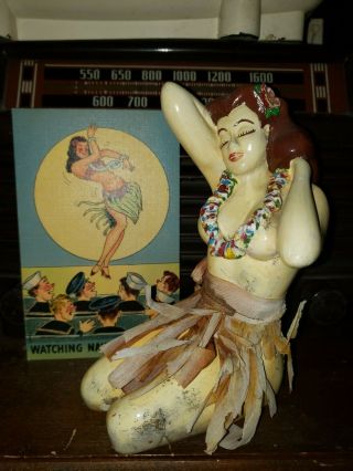 Hula Girl Chalkware 1950 
