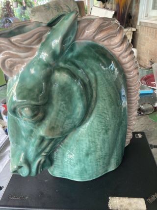 Stangl Pottery Terra Rose Horse Head 3611 Sculpture Head Vase Rare Signed