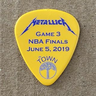 Metallica June 5 2019 Golden State Warriors Game 3 Nba Finals Guitar Pick Rare